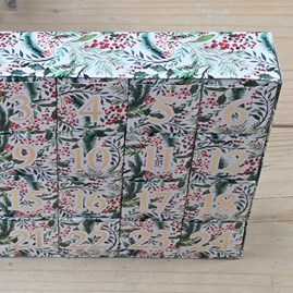 Fill Your Own Advent Boxes With Tray - Festive Foliage