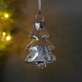 Filled Glass Christmas Tree Hanging Decoration Filled Glass Christmas Tree Hanging Decoration