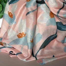 Floral Pattern Scarf in Coral Floral Pattern Scarf in Coral