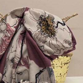 Floral Wrap in Burgundy Red Floral Wrap in Burgundy Red