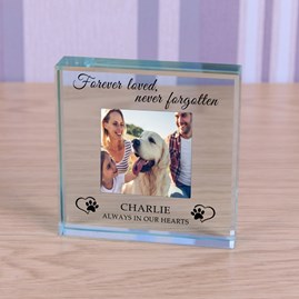 Personalised 'Forever Loved...' Pet Memory Photo Glass Token Personalised 'Forever Loved...' Pet Memory Photo Glass Token