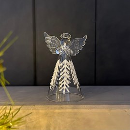 Glass Praying Angel Hanging Christmas Decoration