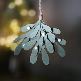 Hanging Felt Mistletoe Christmas Decoration
