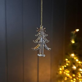 Hanging Gold & Clear Christmas Tree Decoration Hanging Gold & Clear Christmas Tree Decoration