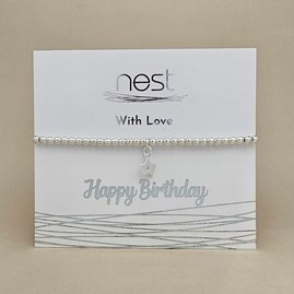 'Happy Birthday' Beaded Charm Bracelet 'Happy Birthday' Beaded Charm Bracelet