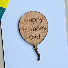 'Happy Birthday Dad' Balloon Token and Card