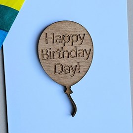 'Happy Birthday Day!' Balloon Token and Birthday Card