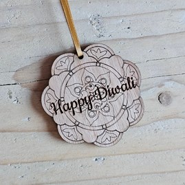 'Happy Diwali' Hanging Decoration and Card 'Happy Diwali' Hanging Decoration and Card