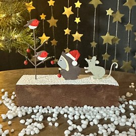 Hedgehog Hanging Christmas Baubles Block Decoration