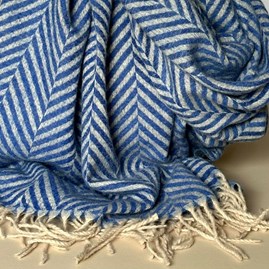 Herringbone Scarf in Royal Blue