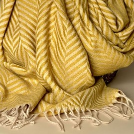 Herringbone Scarf in Yellow