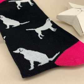 Men's Bamboo Labrador Socks in Black