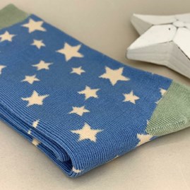 Bamboo Stars Socks in Blue Bamboo Stars Socks in Blue