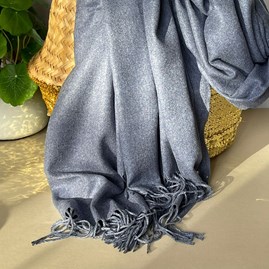 Super Soft Plain Pashmina Style Scarf in Denim Super Soft Plain Pashmina Style Scarf in Denim