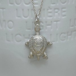 Personalised Turtle Charm Sterling Silver Necklace Personalised Turtle Charm Sterling Silver Necklace