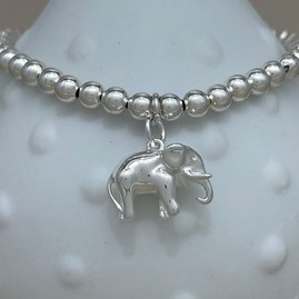 Personalised Elephant Charm Bead Bracelet Personalised Elephant Charm Bead Bracelet