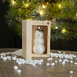 Porcelain Snowman 'Made Of Snow And Love' in Box Porcelain Snowman 'Made Of Snow And Love' in Box