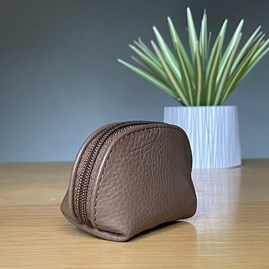 Leather Coin Purse in Brown Leather Coin Purse in Brown