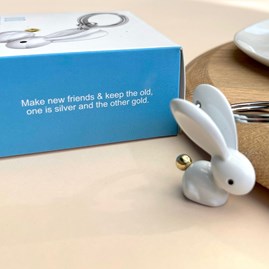 White Bunny Keyring White Bunny Keyring