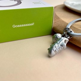 Silver Football & Shoe Keyring Silver Football & Shoe Keyring