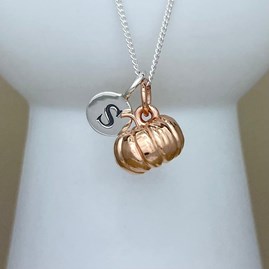 Personalised Pumpkin Sterling Silver Necklace Personalised Pumpkin Sterling Silver Necklace