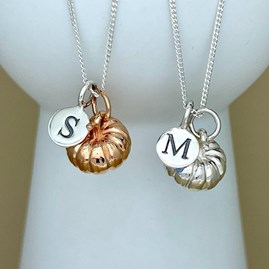 Personalised Pumpkin Sterling Silver Necklace Personalised Pumpkin Sterling Silver Necklace