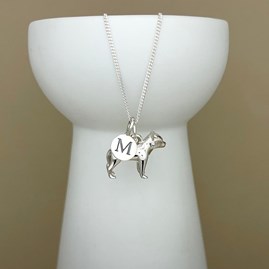 Personalised Staffordshire Bull Terrier Sterling Silver Necklace Personalised Staffordshire Bull Terrier Sterling Silver Necklace
