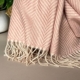 Herringbone Scarf in Pink