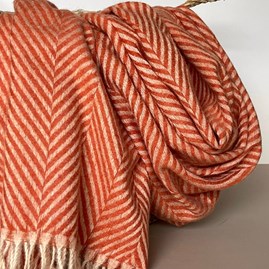 Herringbone Scarf in Orange