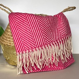 Herringbone Scarf in Hot Pink Herringbone Scarf in Hot Pink
