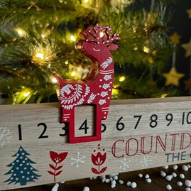 Reindeer Wooden Calendar Advent Rule