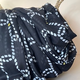 Rope & Anchor Print Scarf in Black Rope & Anchor Print Scarf in Black