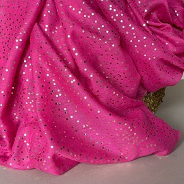 Rose Gold Metallic Dot Scarf in Fuchsia Pink Rose Gold Metallic Dot Scarf in Fuchsia Pink