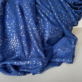 Rose Gold Metallic Dot Scarf in Blue Rose Gold Metallic Dot Scarf in Blue