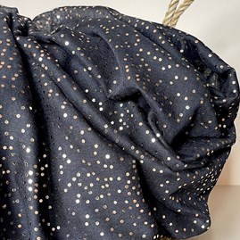 Rose Gold Metallic Dot Scarf in Black Rose Gold Metallic Dot Scarf in Black
