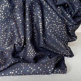 Rose Gold Metallic Dot Scarf in Black Rose Gold Metallic Dot Scarf in Black