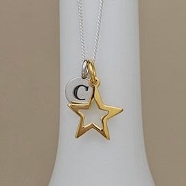 Personalised Necklace with Gold Plated Star Charm Personalised Necklace with Gold Plated Star Charm