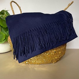 Super Soft Plain Pashmina Style Scarf in Navy Blue Super Soft Plain Pashmina Style Scarf in Navy Blue