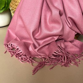 Super Soft Plain Pashmina Tassel Scarf in Lavender