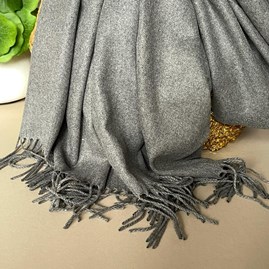 Super Soft Plain Pashmina Style Scarf in Dark Grey Super Soft Plain Pashmina Style Scarf in Dark Grey