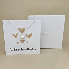 Boxed 'Good Friends' Heart Necklace Card Boxed 'Good Friends' Heart Necklace Card