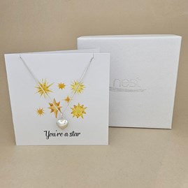 Boxed 'You're A Star' Heart Necklace Card Boxed 'You're A Star' Heart Necklace Card