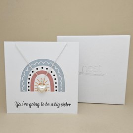 Boxed 'Big Sister' Heart Necklace Card Boxed 'Big Sister' Heart Necklace Card
