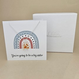 Boxed 'Big Sister' Star Necklace Card Boxed 'Big Sister' Star Necklace Card