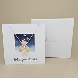 Boxed 'Follow Your Dreams' Star Necklace Card Boxed 'Follow Your Dreams' Star Necklace Card
