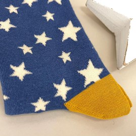 Men's Bamboo Stars Socks In Navy Men's Bamboo Stars Socks In Navy