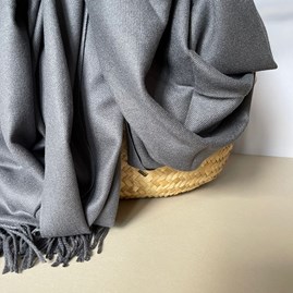 Super Soft Plain Pashmina Style Scarf in Charcoal Super Soft Plain Pashmina Style Scarf in Charcoal