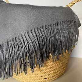 Super Soft Plain Pashmina Style Scarf in Charcoal Super Soft Plain Pashmina Style Scarf in Charcoal