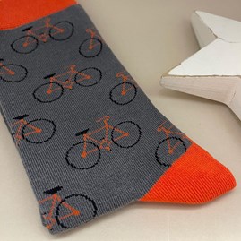 Men's Bamboo Bike Socks in Grey Men's Bamboo Bike Socks in Grey