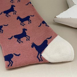 Bamboo Horses Socks In Dusky Pink Bamboo Horses Socks In Dusky Pink
